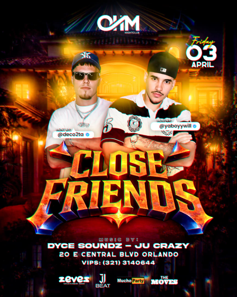 Event - CLOSE FRIENDS - Orlando, Florida - April 3, 2026 | concert tickets