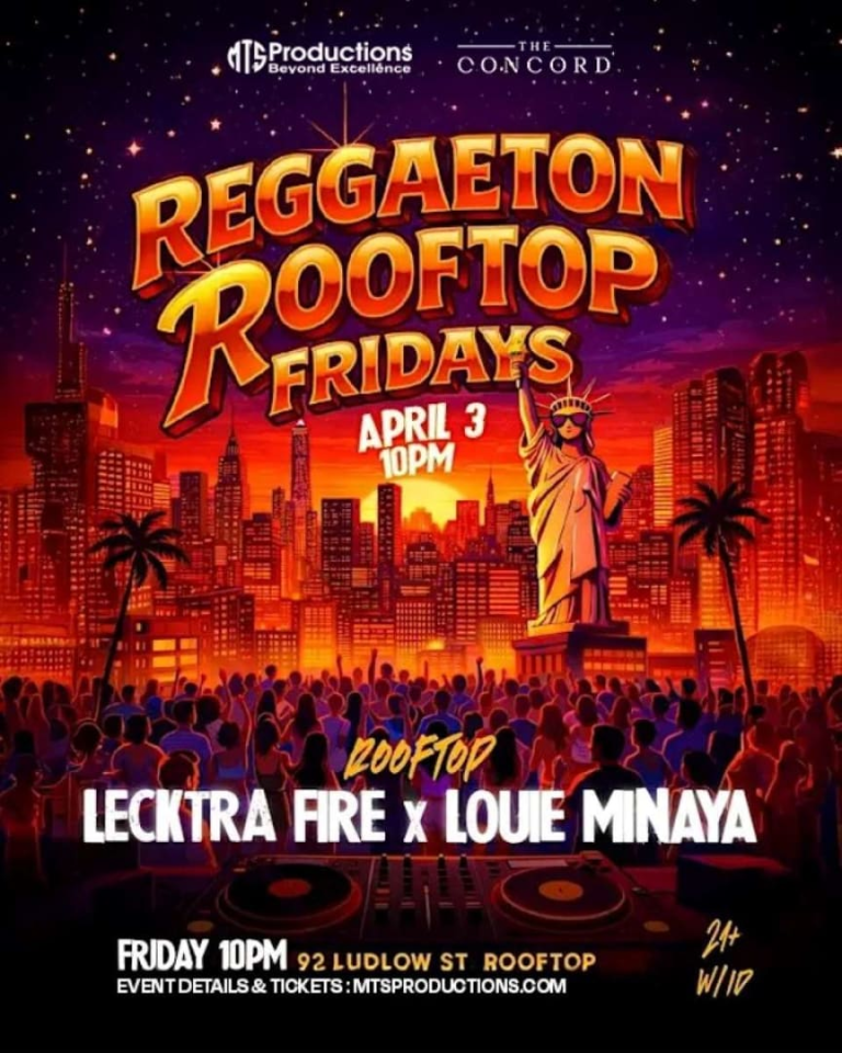 Event - Reggaeton Rooftop Fridays at Concord NYC | Friday, April 3rd, 2026 - New York, New York - April 3, 2026 | concert tickets