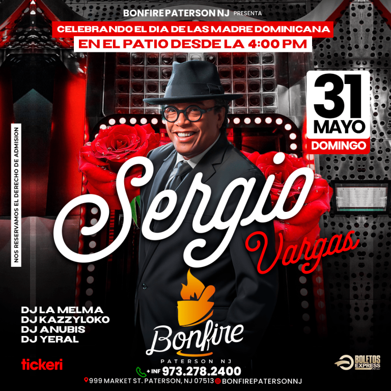 Event - SERGIO VARGAS  - Paterson, New Jersey - May 31, 2026 | concert tickets