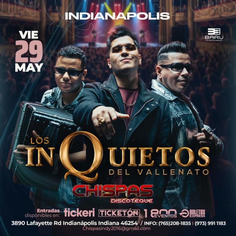 Event - Los Inquietos del Vallenato | Indianapolis, IN - Indianapolis, Indiana - May 29, 2026 | concert tickets