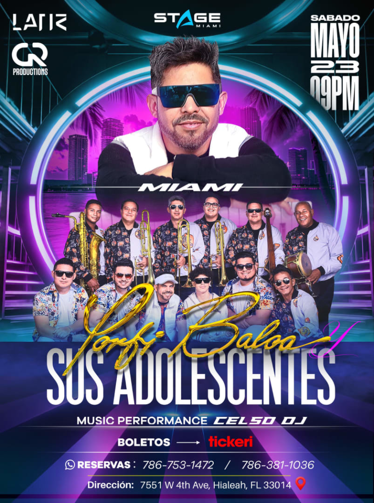 Event - Porfi Baloa y sus Adolescentes en Concierto  - Hialeah, Florida - May 23, 2026 | concert tickets