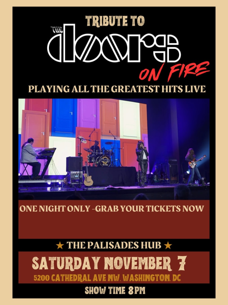 Event - Tribute to The Doors...On Fire! The Palisades- Washington Dc - Washington, District of Columbia - November 7, 2026 | concert tickets