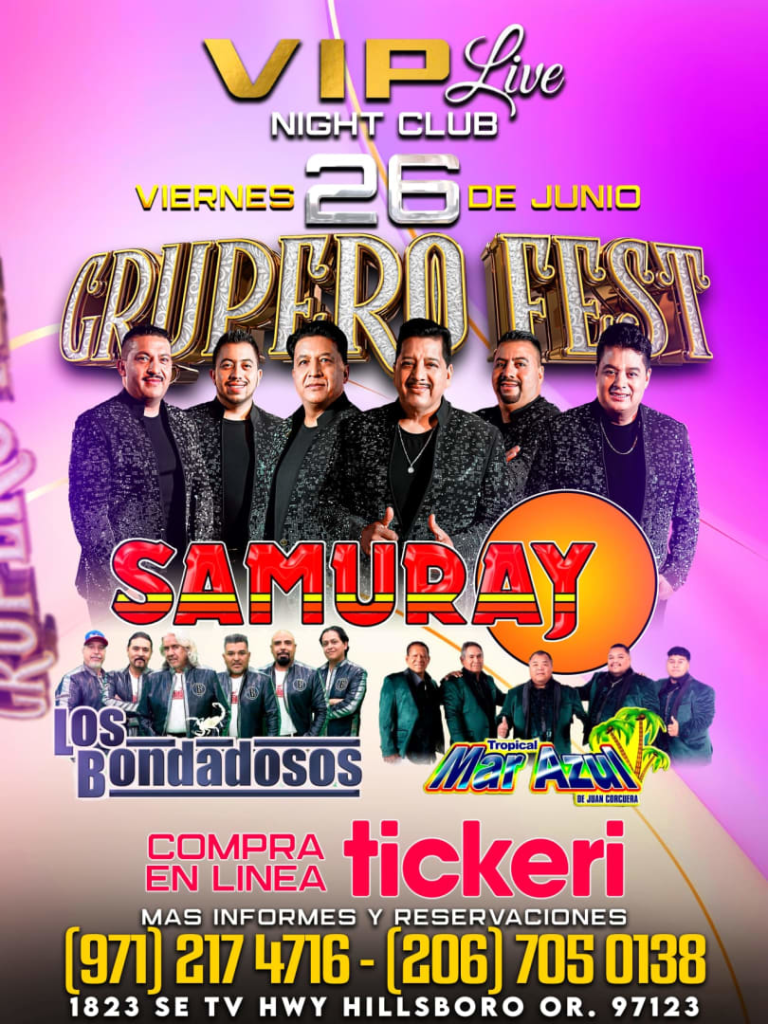 Event - SAMURAY BONDADOSOS MAR AZUL FANTASMAS  - Hillsboro, Oregon - June 26, 2026 | concert tickets