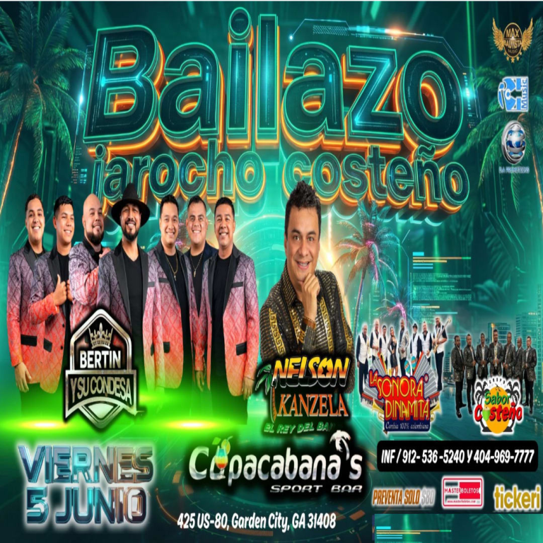 Event - Nelson Kanzela y Bentin y Condesa - Garden City, Georgia - June 5, 2026 | concert tickets
