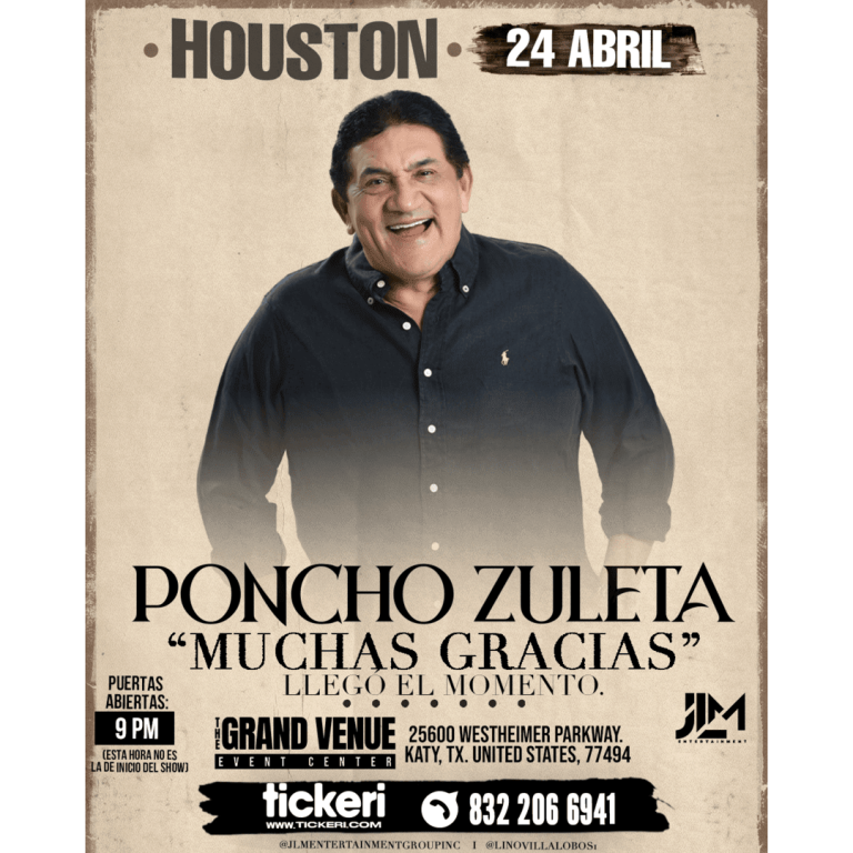 Event - Poncho Zuleta en Houston (Texas) - Katy, Texas - April 24, 2026 | concert tickets