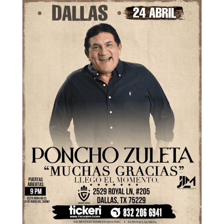 Event - Poncho Zuleta en Dallas (Texas) - Dallas, Texas - April 25, 2026 | concert tickets
