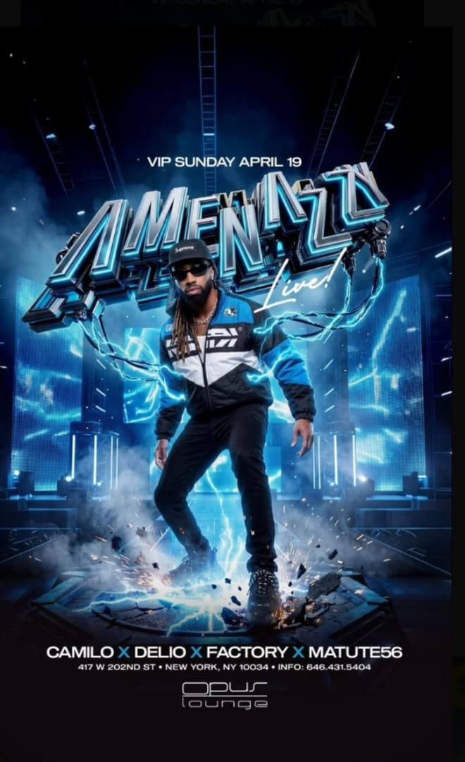 Event - VIP Sundays Amenazzy Live With DJ Camilo At Opus Lounge  - New York, New York - April 19, 2026 | concert tickets