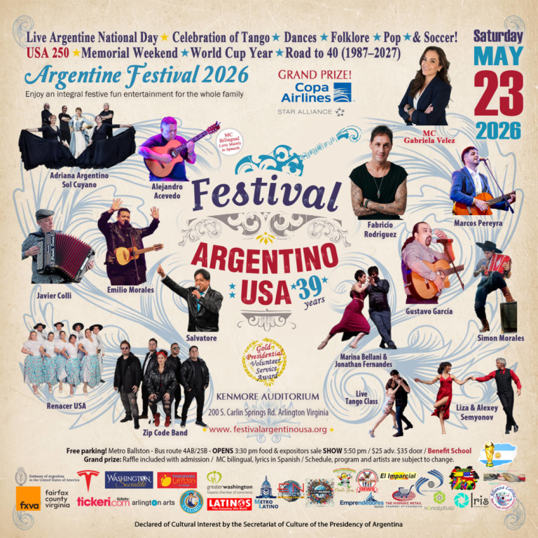 Event - 39 Festival Argentino 2026 - Arlington, VA - sáb, 23 de mayo de 2026} | concert tickets