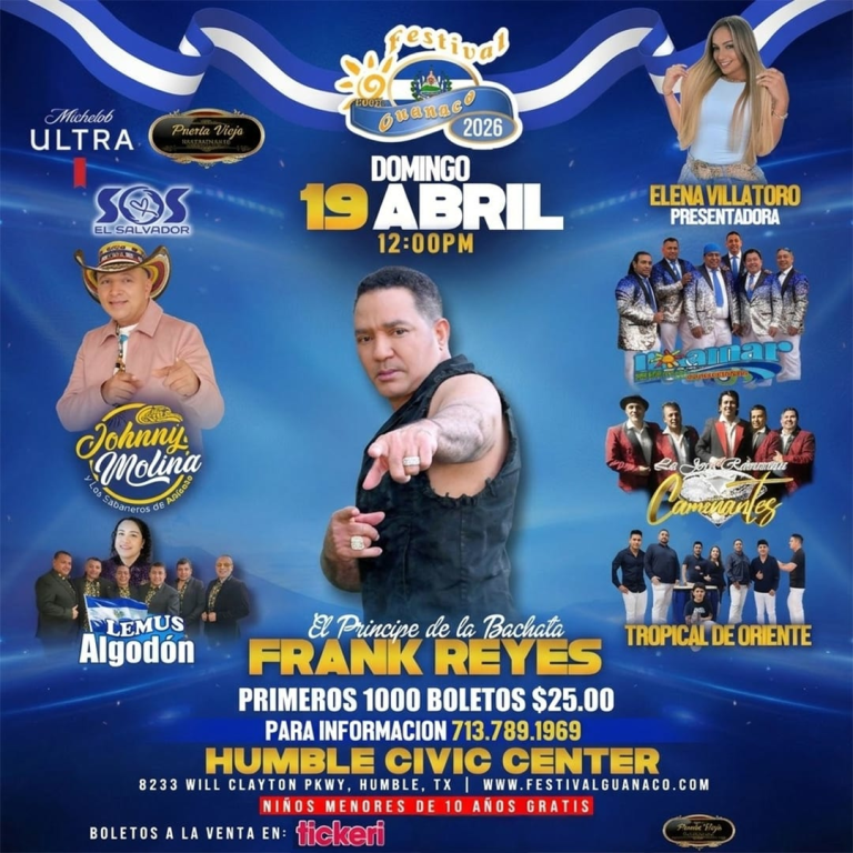 Event - Festival Guanaco  2026 - Frank Reyes, Johnny Molina y Mas!  - Humble, Texas - 19 de abril de 2026 | concert tickets