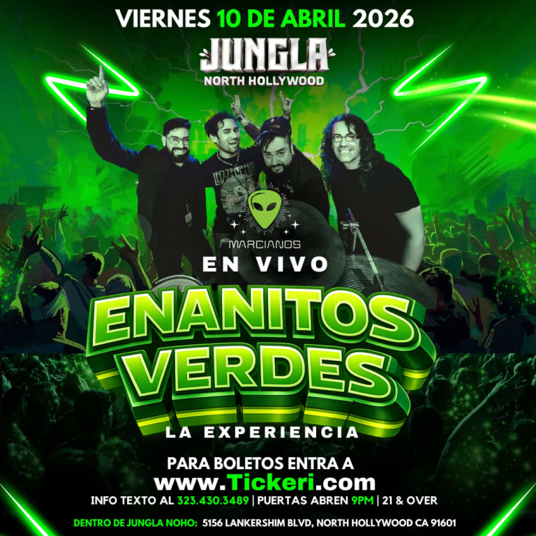 Event - La Experiencia ENANITOS VERDES con Marcianos en Jungla Noho! - Los Angeles, CA - Fri, April 10, 2026} | concert tickets