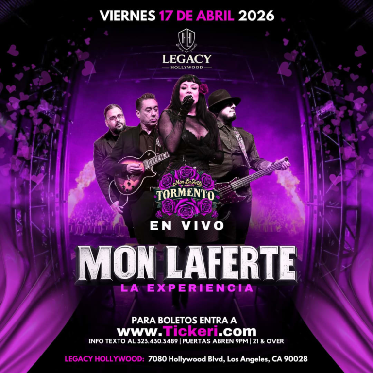 Event - La Experiencia MON LAFERTE con Tormento en Legacy Hollywood! - Los Angeles, California - April 17, 2026 | concert tickets