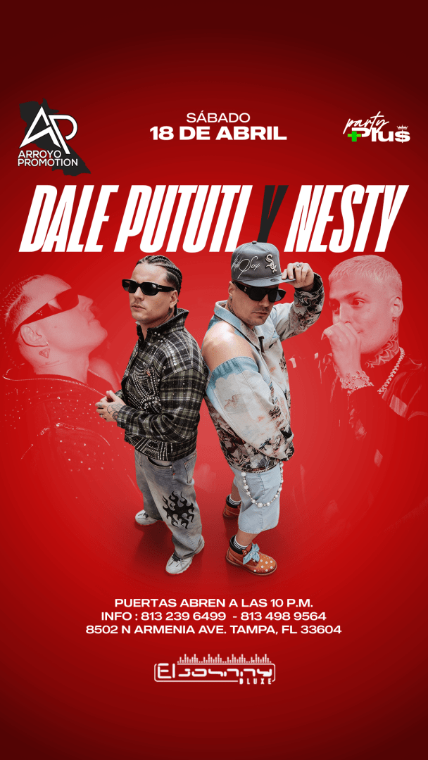Event - DALE PUTUTI & NESTY - Tampa, Florida - April 18, 2026 | concert tickets