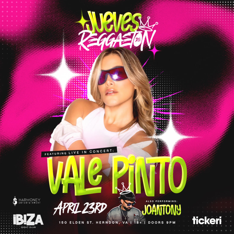 Event - Jueves de Reggaeton: Vale Pinto - Herndon, Virginia - April 23, 2026 | concert tickets