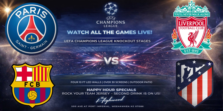 Event - UEFA Champions League Watch Atlético Madrid vs Barcelona + Liverpool vs PSG - Weehawken Township, New Jersey - April 14, 2026 | concert tickets