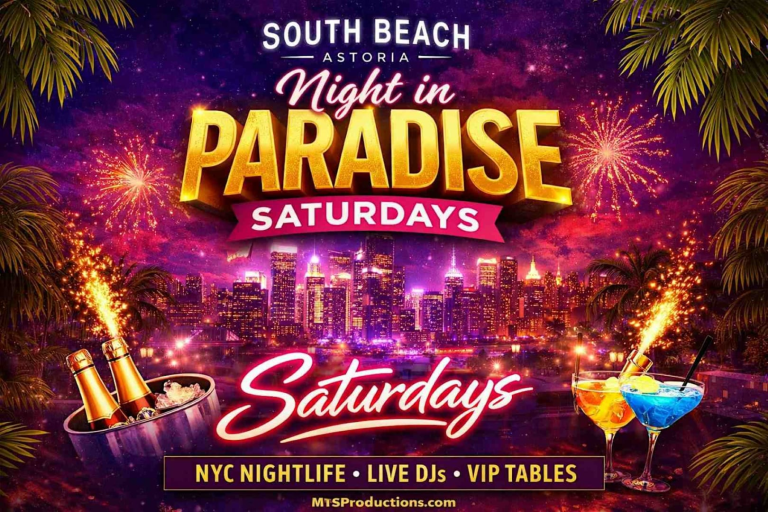Event - Night in Paradise Saturdays at South Beach Astoria - Astoria, New York - April 11, 2026 | concert tickets