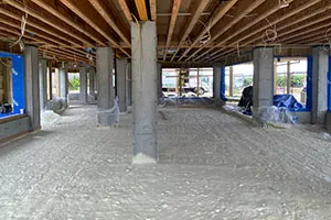 CLOSED CELL SPRAY FOAM UNDER A CONCRETE SLAB