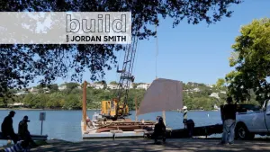 Installing a Steel Roof with a Crane on a Barge - Boat Dock Update 2