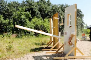 Hurricane Testing Wood Walls…With a Cannon