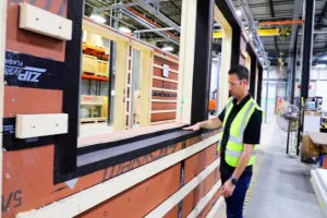 Framing in a Factory with Super Insulated Walls