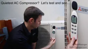 AC Compressor - How Quiet is a Mitsubishi VRF outdoor unit?