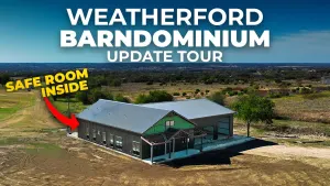  Weatherford Barndominium Update Safe Room, Steel Doors & Wall-Mounted Toilets 