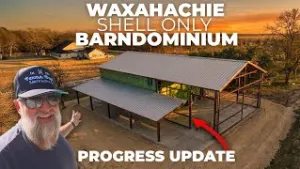  Waxahachie Shell Only Barndominium Progress Update | Texas Best Construction 