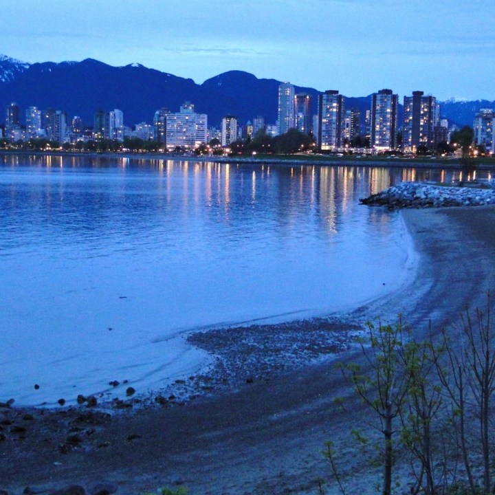 Toward the northern edge of the beach is a playgro