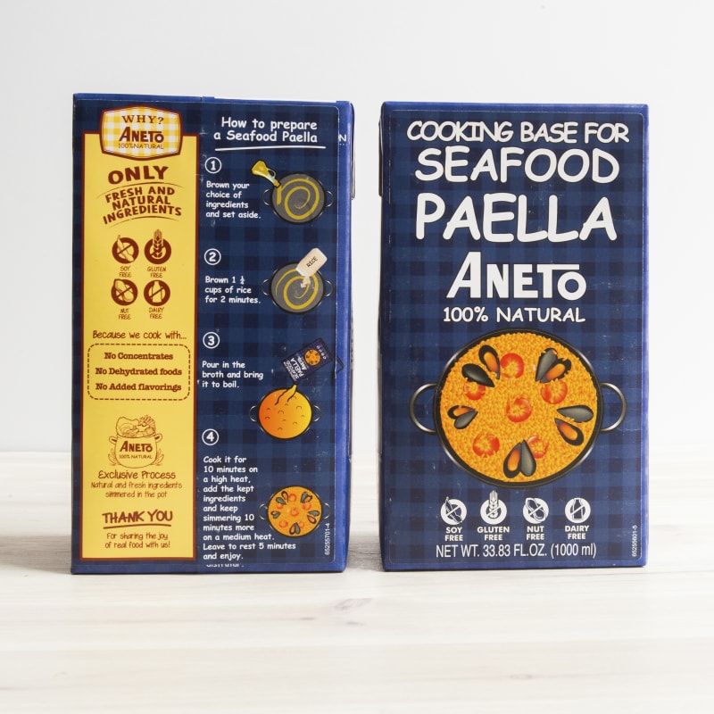 Valencian Paella Cooking Base Broth 33.83 Fluid pack Broth, 6