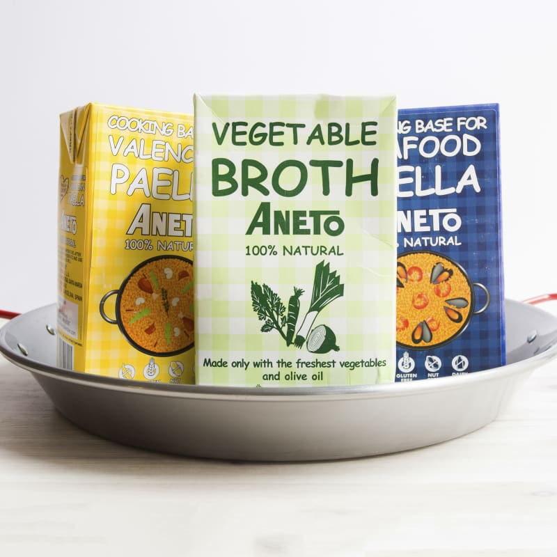 Valencian Paella Cooking Base Broth 33.83 Fluid pack Broth, 6