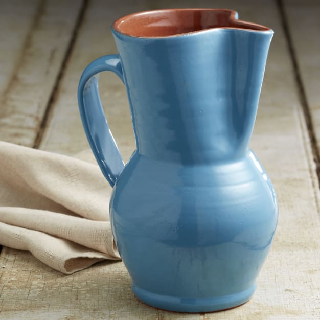Image for Mediterranean Blue Terra Cotta Sangría Pitcher