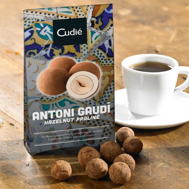 Image for Chocolate Covered Hazelnuts in Antoni Gaudí Box by Cudié