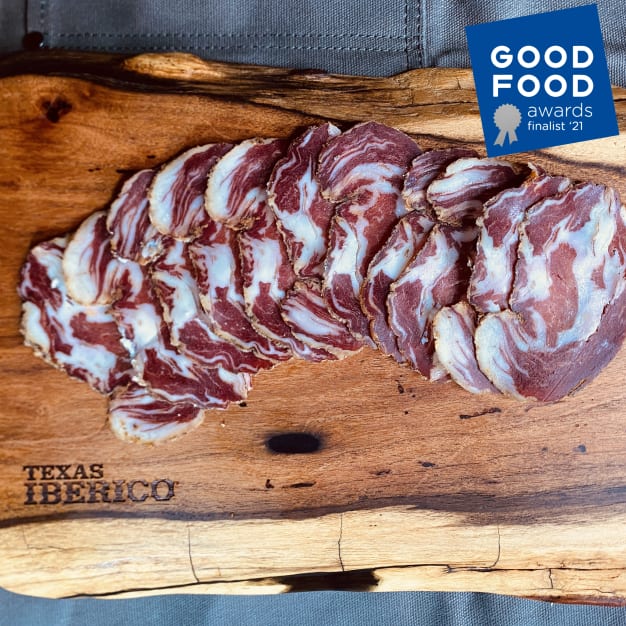 Image for Sliced Chile Pequin & Honey Cured Coppa by Texas Iberico®