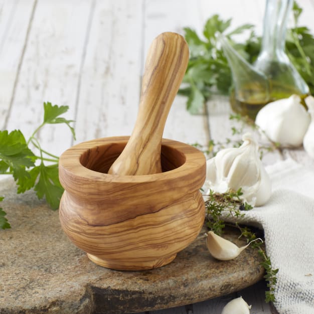 Image for Olive Wood Mortar and Pestle