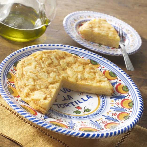 Image for Tortilla Española Omelets and Ceramic Serving Plate