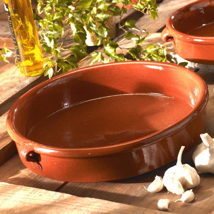 Kitchen & Restaurant Supplies Cazuela De Barro 10“ with Top Clay  Traditional Floral Artisan Artezenia Olla Casserole Mexican