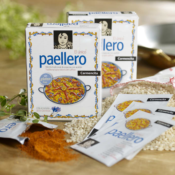 Restaurantware Paella española de 10 pulgadas, 1 sartén para paella lista  para inducción, resistente, asas remachadas, sartén española de acero