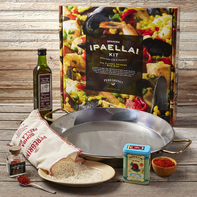 42CM MEDITERRANI SPANISH PAELLA GIFT BOX SET (POLISHED STEEL) - SERVES –  Paella World