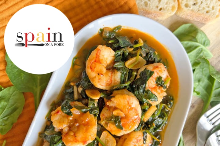 Spanish Spinach & Shrimp