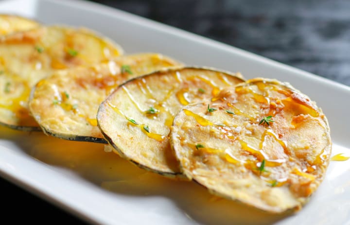 Fried Eggplant with Honey Recipe