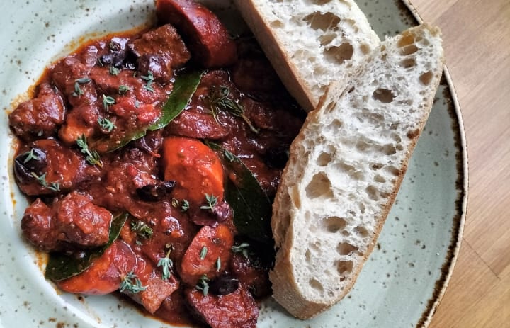 Braised Ibérico Pork Shoulder and Chorizo Stew Recipe