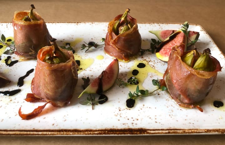 Serrano Ham Wrapped Figs Stuffed with Valdeón Blue Cheese Recipe