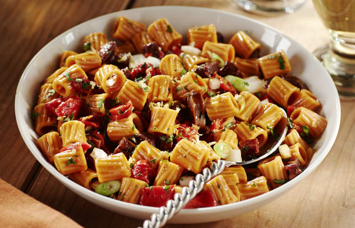 Smoked Paprika Pasta Salad with Chorizo & Piquillos Recipe