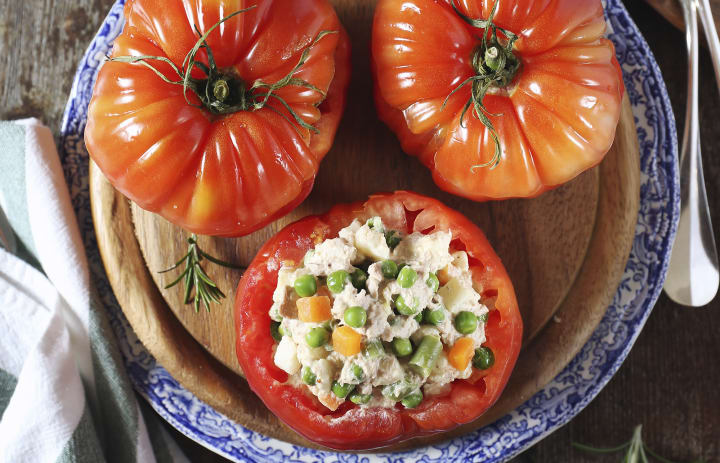 Tomatoes Stuffed with Potato Salad Recipe