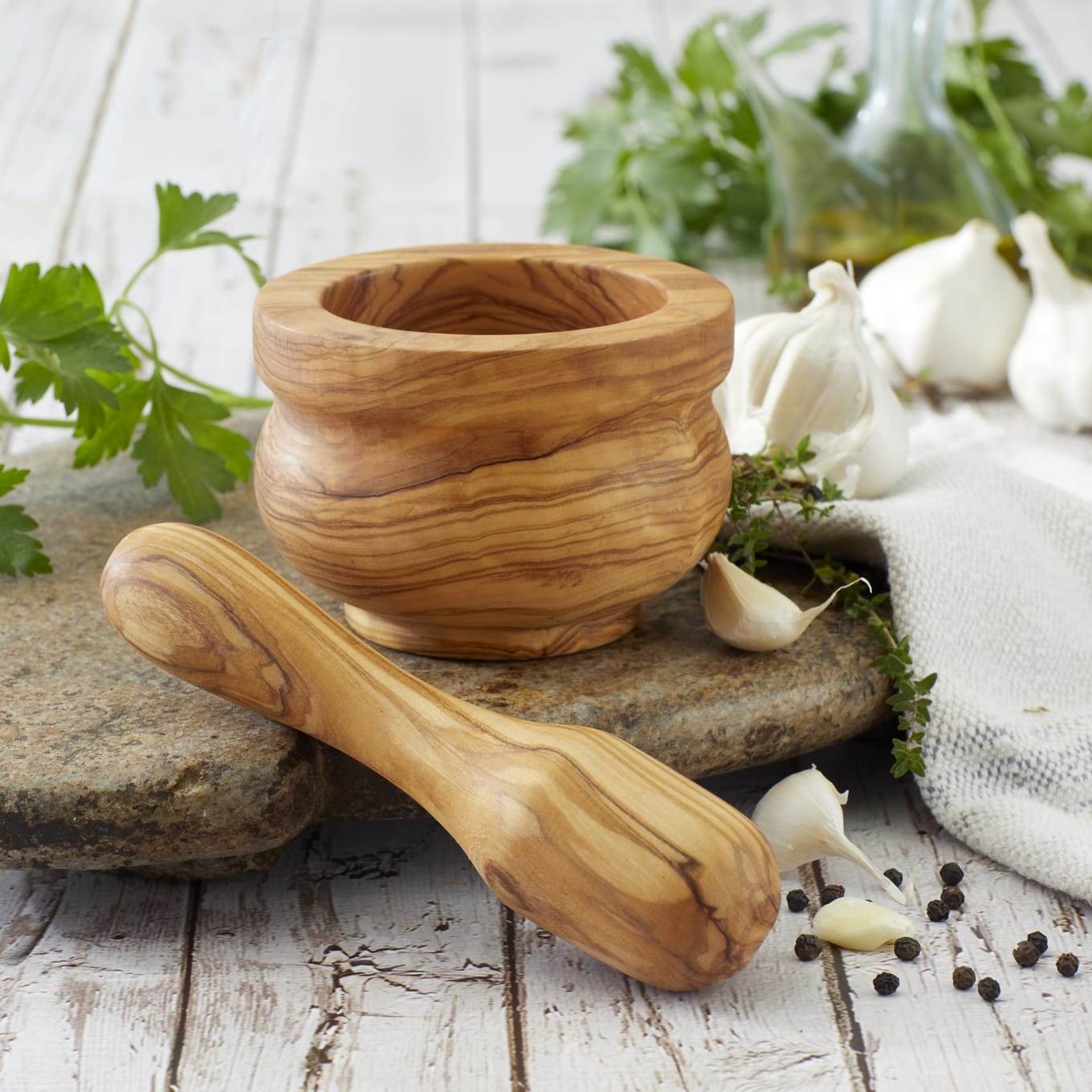 Acacia Wood Mortar and Pestle