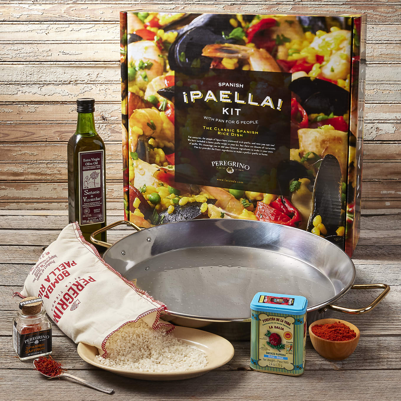 Deluxe Paella Kit with Stainless Pan by Peregrino