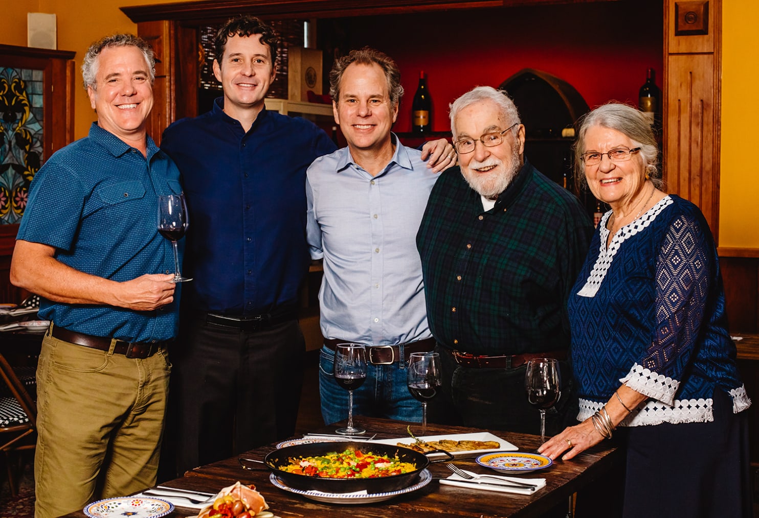 The Harris Family at the La Tienda Tapas Bar.