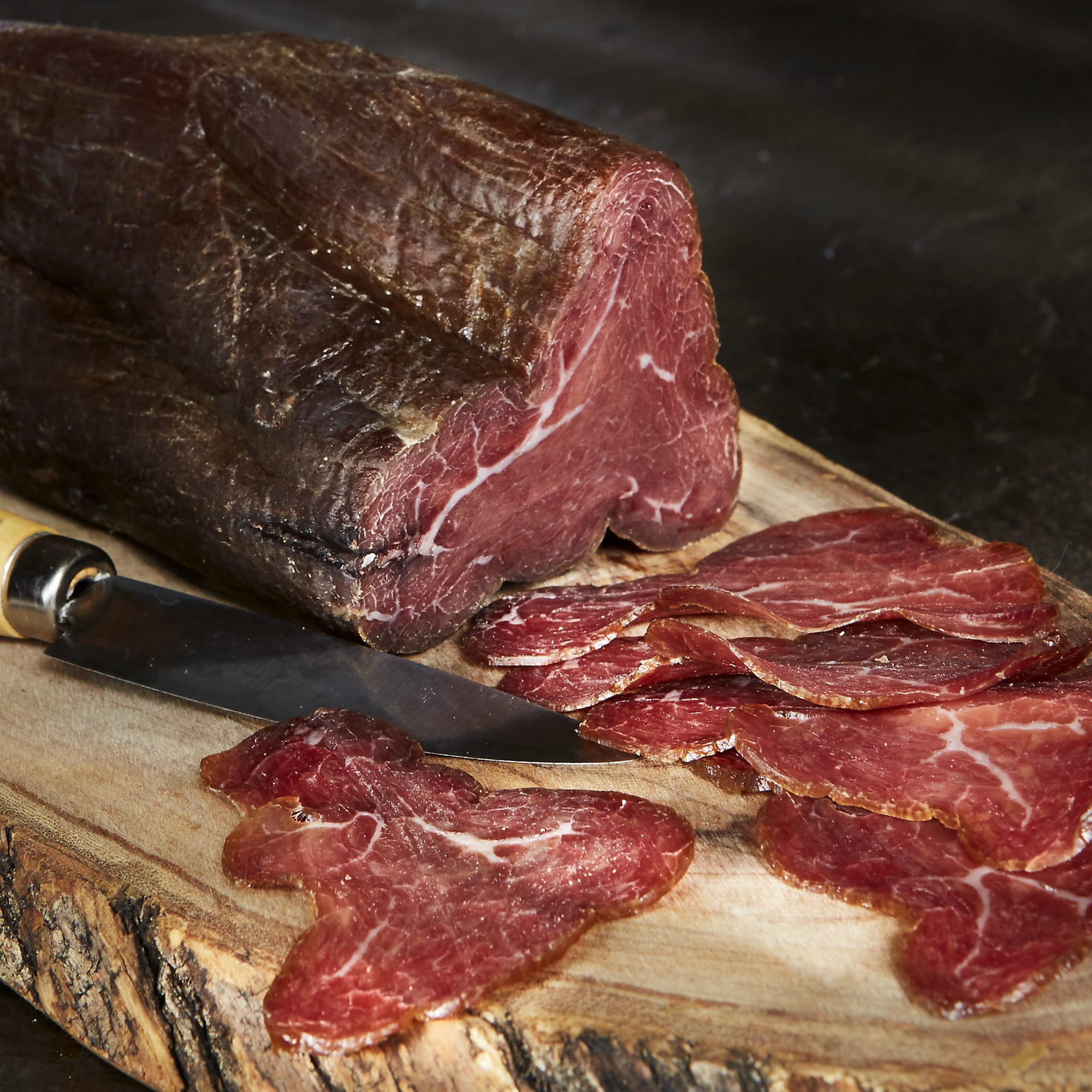 Sliced Cecina - Cured Smoked Beef, León-Style