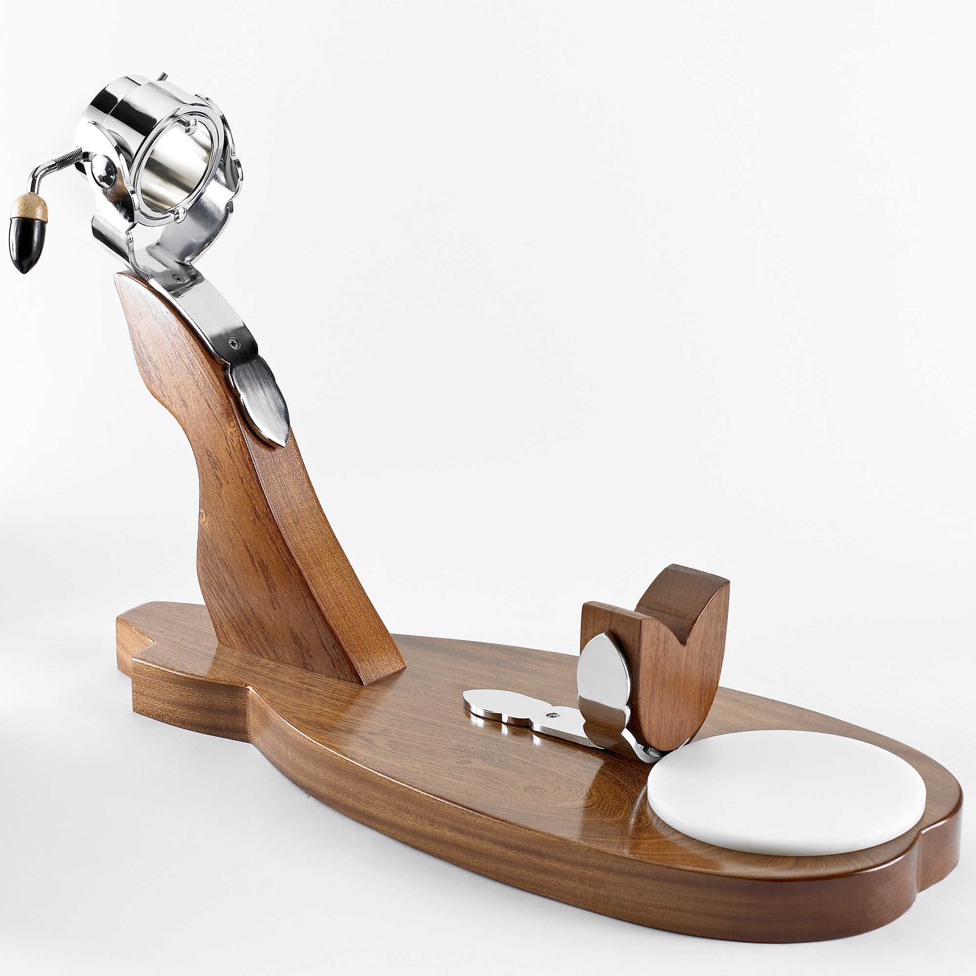 ARCOS Professional Ham Stand - Natural Pine Wood Ham Holder With Iron Base For Carving Prosciutto
