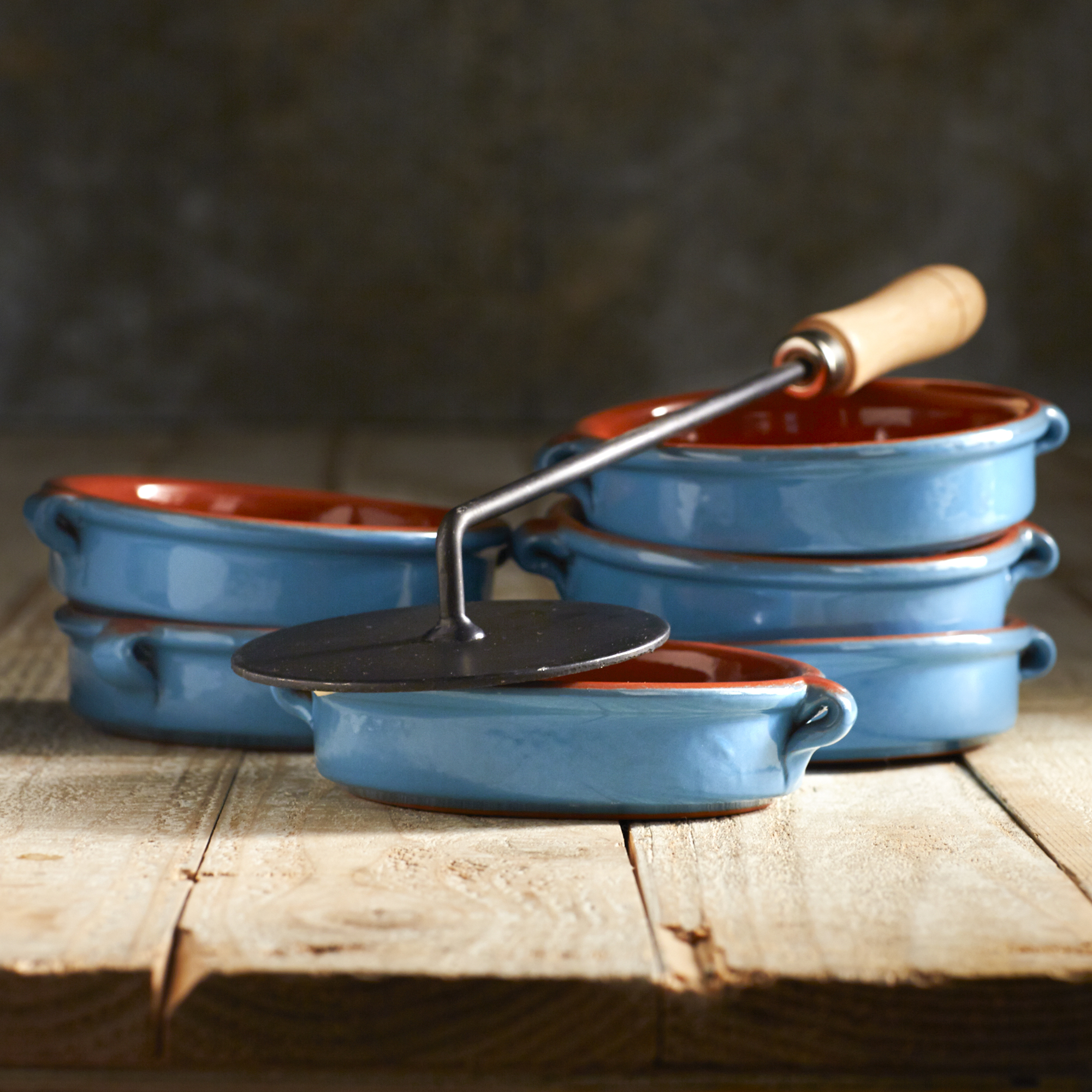 Shop Blue Terra Cotta Cazuela Set 4.5 in. Online