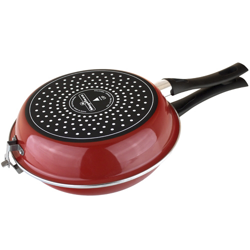 Spanish Omelette Pan (Tortilla Espanola) 24cm Red Color NOT suitable for  induction